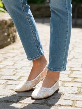 Anthropologie For Love & Lemons NEW Florence Mesh Ballet Flats EU 41/ US 10-10.5